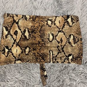 Snakeskin Tie Up Bandeau